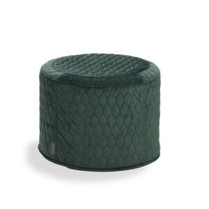 Lovesac Squattoman Cover ONLY Pine Quilted Velvet Green